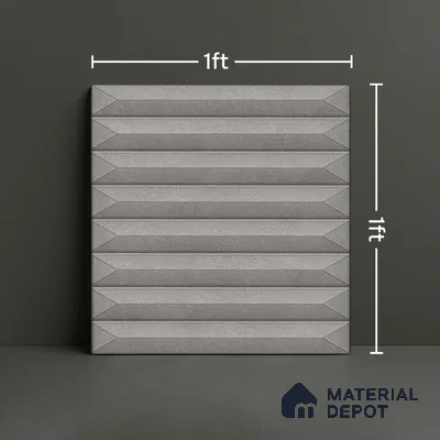 Faux Subway  Tile TL 07241 C Crayon 1006 1 ft x 1 ft Ceramic Glossy Finish - 9 mm  | 2 mm Spacer is Mandatory | Please Expect a Slight Variation of Pattern (Sample)